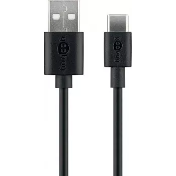 Wentronic 59118 0,5 m USB-A USB-C conector macho-conector macho negro Cable USB (59118)