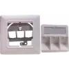 Toma de conexión Helos 371985 3 módulos blanco puro – accesorio de red para montaje en pared