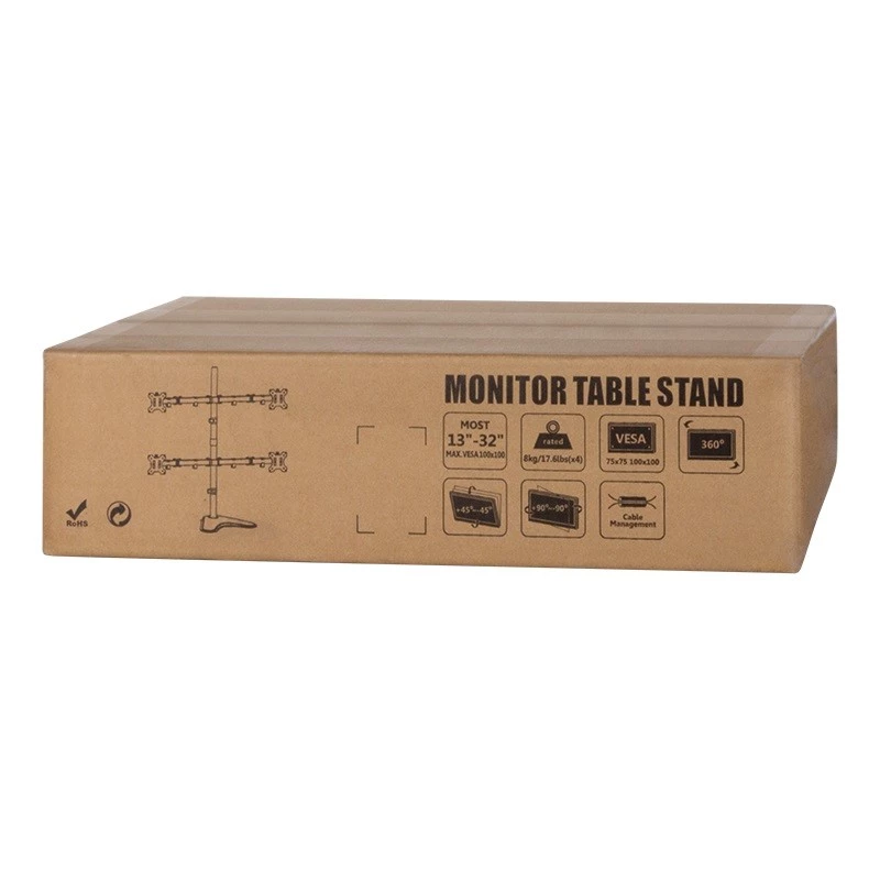 Soporte para monitor LogiLink BP0046 81,3 cm (32 pulgadas) sobremesa acero inoxidable
