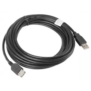 Cable USB Lanberg CA-USBE-10CC-0050-BK 5 m USB 2.0 USB A negro (CA-USBE-10CC-0050-BK)