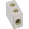 Borna eléctrica Bachmann 950.000, porcelana, blanca, altura 12 mm