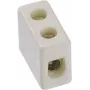 Borna eléctrica Bachmann 950.000, porcelana, blanca, altura 12 mm