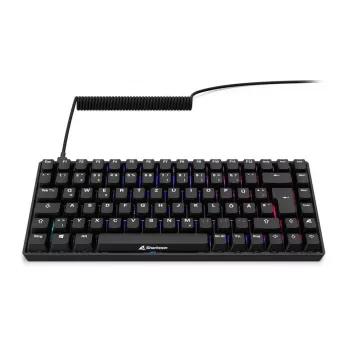 Teclado gaming mecánico Sharkoon Skiller SGK50S3 PBT negro amarillo RGB