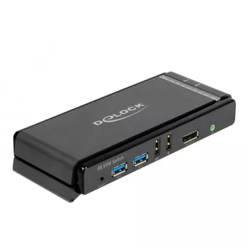 Conmutador KVM DeLOCK DisplayPort 1.4 8K 60Hz USB Audio