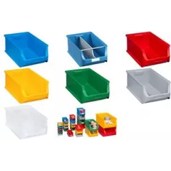 Caja de almacenamiento allit ProfiPlus Box 5 transparente, caja de plástico apilable con visibilidad, 35 kg de carga