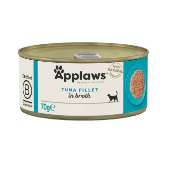 APPLAWS filete de atún en caldo - comida húmeda para gatos - 70g