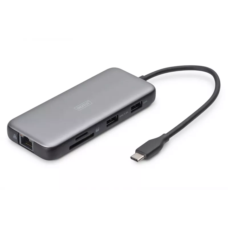 Estación de acoplamiento USB-C Digitus DA-70915 8 en 1 100W Power Delivery