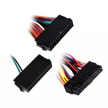 Adaptador de fuente de alimentación SILVERSTONE SST-PP10 — adaptador de cable dual de 24 pines a 24 pines individual