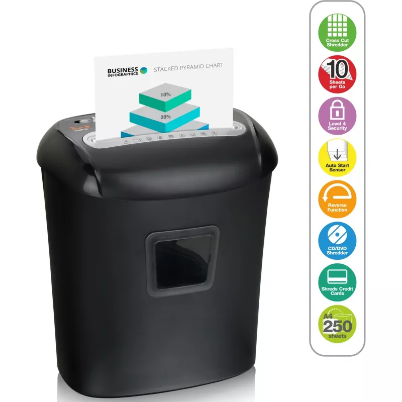 Peach PS500-40 destructora de documentos corte cruzado 68 dB negra