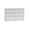 Cómoda top e shop K120 BIEL 2X3, 6 cajones, blanco, 750×400×1200 mm, aglomerado