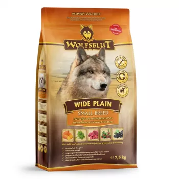 Pienso para perros Wolfsblut Wide Plain Small Breeds — caballo y batata, 7,5 kg, sin cereales, 26 % proteína
