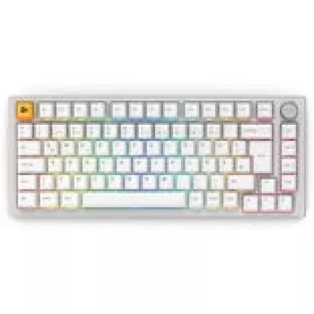Teclado mecánico GLORIOUS GMMK Pro 75% blanco hot-swap RGB, distribución ISO