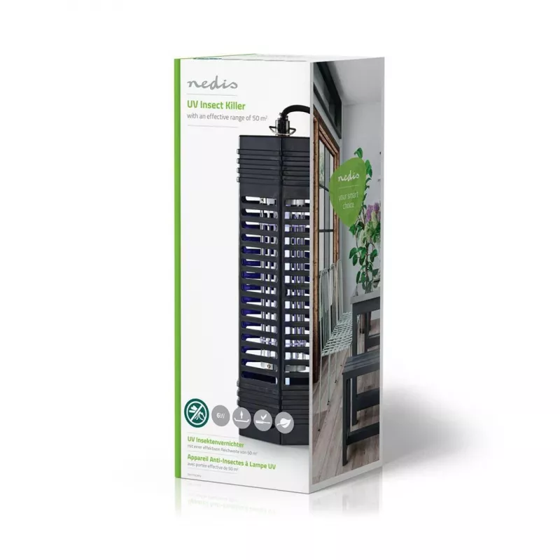 Nedis INKI110CBK6 trampa para insectos negra