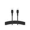 Cable BoostCharge USB-C/USB-C silicona trenzada 2 m, negro