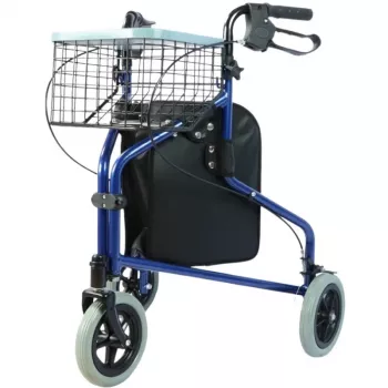 Andador REHA FUND RF-621 de tres ruedas, con cesta y bolsa