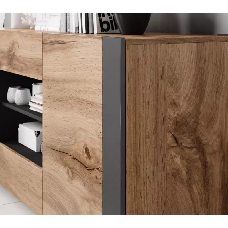 Cómoda Cama WOOD roble wotan/antracita