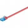 Cable patch Wentronic CAT6a U/UTP 3 m, conector RJ-45 macho/macho, oro, U/UTP (96333)