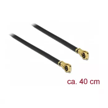 Cable coaxial DeLOCK 89645 0,4 m MHF IV HSC MXHP32 negro oro