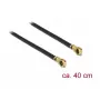 Cable coaxial DeLOCK 89645 0,4 m MHF IV HSC MXHP32 negro oro