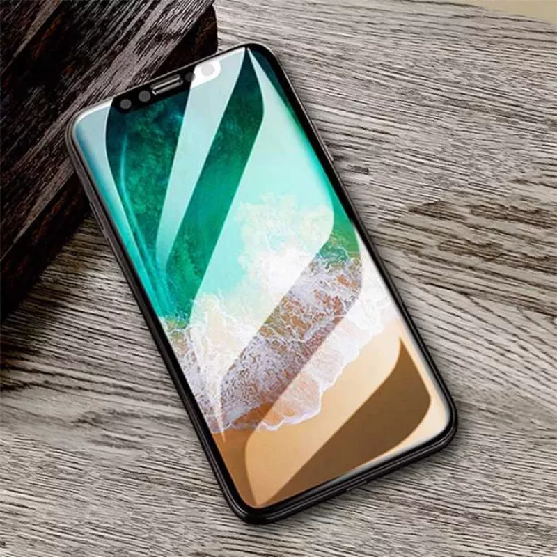 Protector de pantalla de cristal templado Devia Van Entire View para iPhone XR — antirreflejo, negro