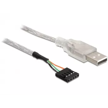 Cable USB 2.0-A macho a pin header DeLOCK 83078 Plata