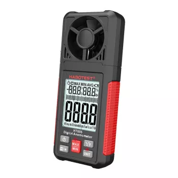 Anemómetro digital portátil Habotest HT605 con retroiluminación y retención de datos