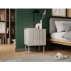 Mesita de noche Cama Meble ISLA 44,5x40x59 cm cashmere mate, MDF y aglomerado, set de 2