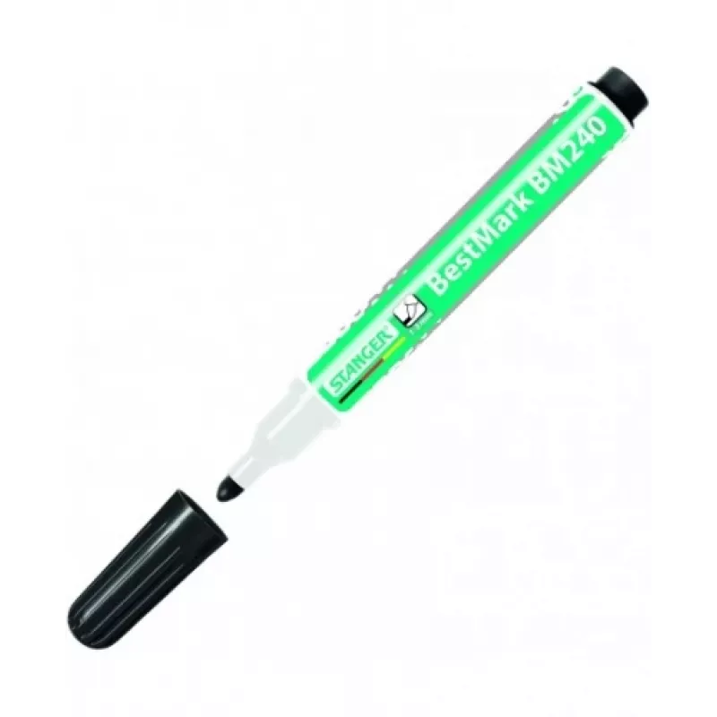 Rotulador para pizarra blanca STANGER BM240 1-3 mm, punta redonda, negro 1 ud.