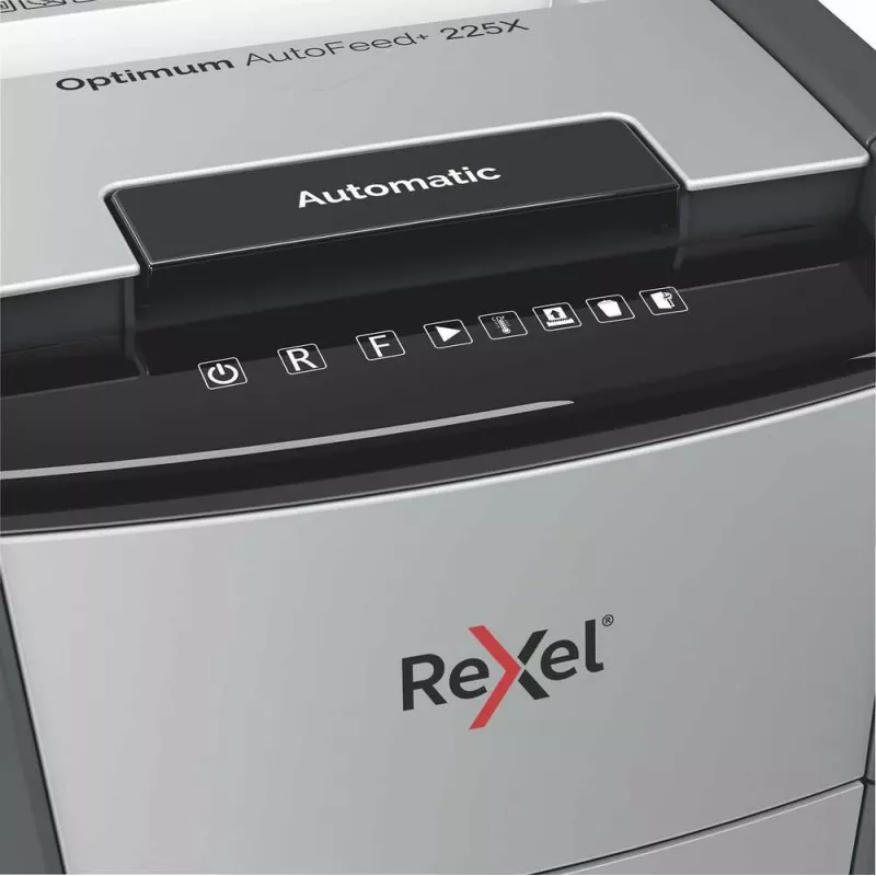 Destructora de papel automática Rexel Optimum AutoFeed+ 225X corte cruzado P4