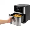 ProfiCook PC-FR 1269 H freidora de aire caliente, 8 l, 1800 W, 80-200 °C, acero inoxidable/negro