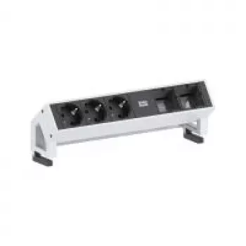 Regleta de alimentación Bachmann Desk 2 0,2 m 3 tomas AC negro blanco