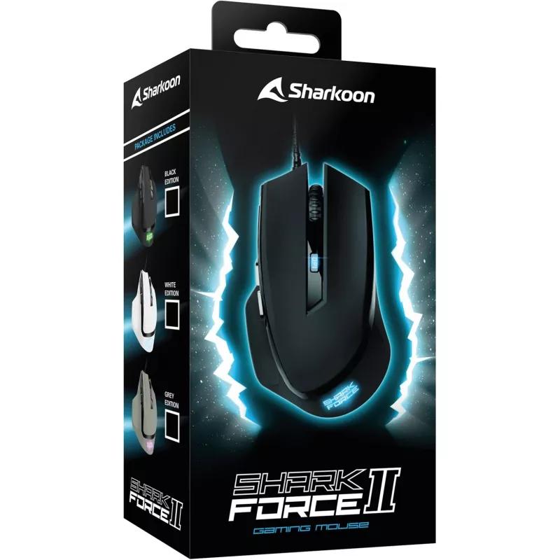Ratón Sharkoon SHARK Force II USB Type-A óptico 4200 DPI