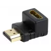 Adaptador HDMI GEMBIRD A-HDMI90-FML, HDMI a HDMI, adaptador en ángulo recto de 90°, negro