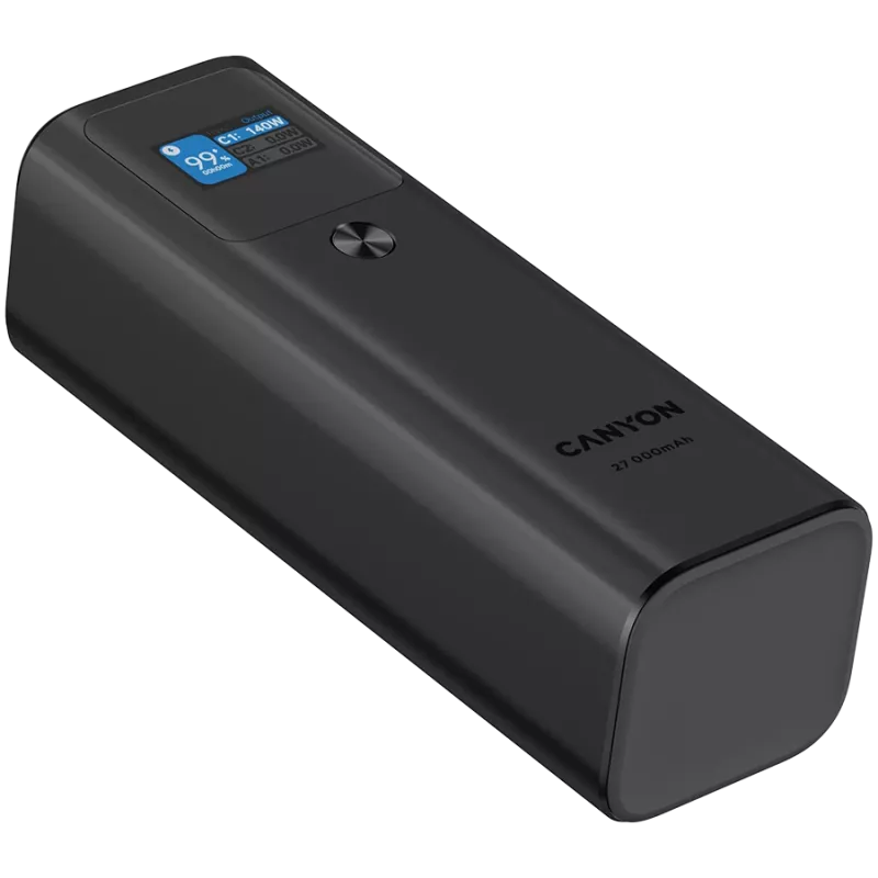 Canyon PB-2010 - Batería externa - Li-Pol - 27.000 mAh - pantalla digital - 2xUSB-C + 1xUSB-A - Power