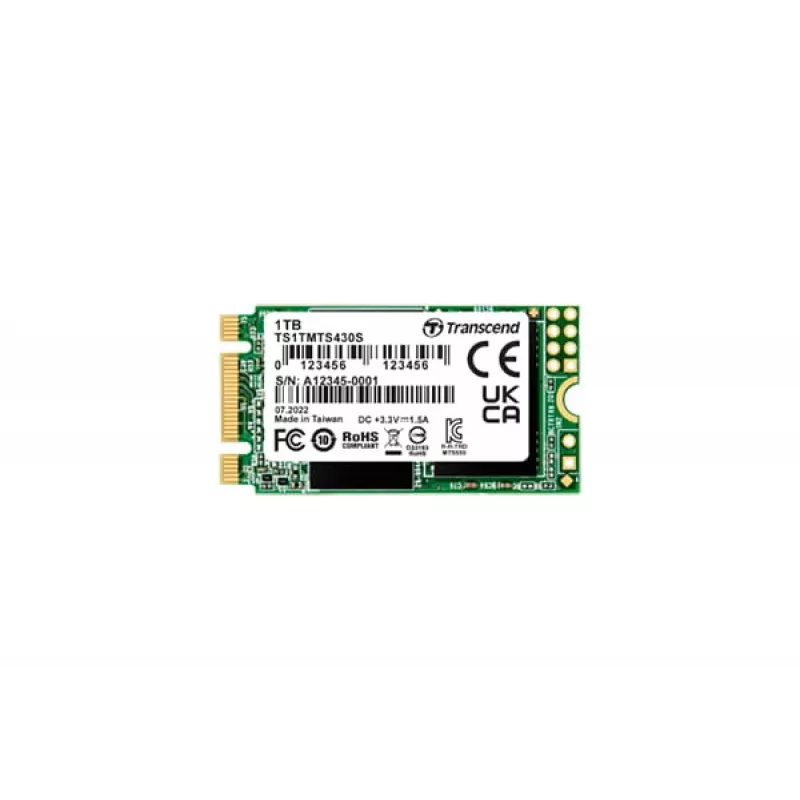 Unidad SSD Transcend 1 TB M.2 SATA III 3D-NAND Modelo 430S
