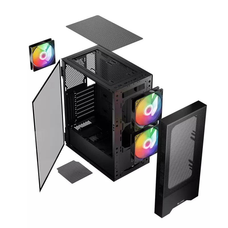 Logic ARYA ARGB Caja MINIDI USB 3.0 Negro