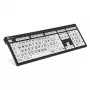 Logickeyboard XL Print Universal USB QWERTZ alemán negro blanco