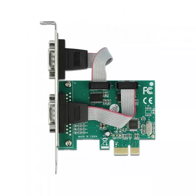 Tarjeta DeLOCK PCI Express x1 a 2 x serie RS-232