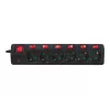 Alargador de corriente LogiLink LPS233 1,5 m 6 tomas de corriente para interior negro