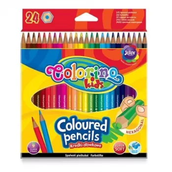 Lápices de colores hexagonales Colorino Kids 24 colores