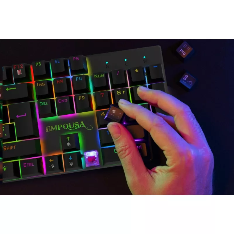 Teclado gaming Incase IKG-443 mecánico, RGB, distribución alemana