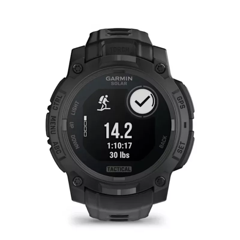 Smartwatch GARMIN Instinct 3 45mm Solar Tactical Edition negro — 45 mm, función de carga solar, GPS, medidor de frecuencia cardíaca