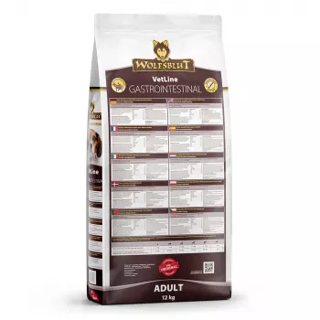 Pienso para perros Wolfsblut VetLine Gastrointestinal Duck 12 kg — alimento dietético para la salud digestiva, proteína 20%, grasa 10%