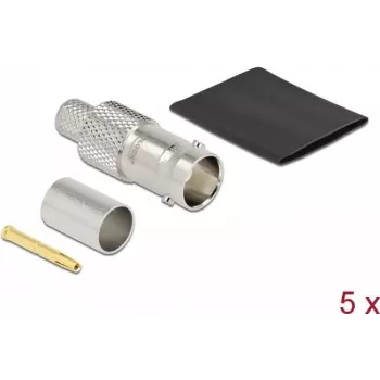 Conector hembra BNC para crimpar para RG-6 DeLOCK 90029