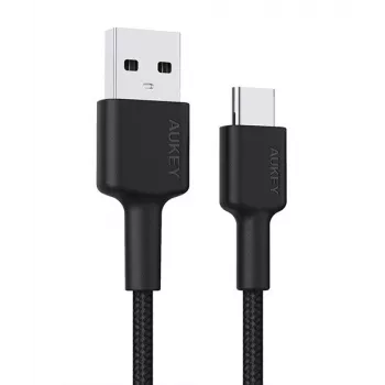 Cable USB-C a USB-A Aukey CB-CA2, trenzado de nailon, Quick Charge 3 A, 1 m