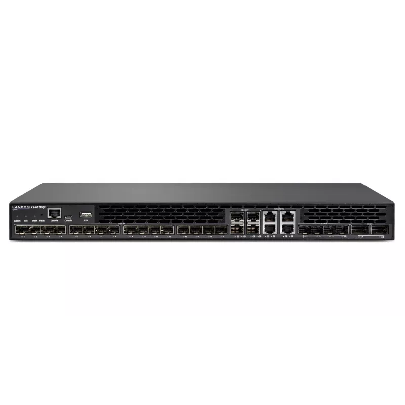 LANCOM XS-6128QF - Switch - L3 - gestionado - 16 x 10 Gigabit SFP+ + 4 x Combo 10 Gigabit SFP+/RJ-45 + 4 x Combo 25 Gigabit SFP28 (Uplink) + 2 x Combo 40 Gigabit QSFP+ (Uplink) - Ventilador