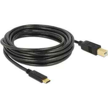Cable USB DeLOCK 83667 USB 2.0 4 m USB C USB B negro