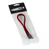 CableMod ModMesh - Cable SATA - Serial ATA 150/300/600 - SATA (H) a SATA (H) - 60cm - Blood Red (CM-CAB-SATA-N60KBR-R)