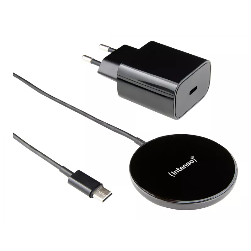 Intenso MB1 smartphone negro USB carga inalámbrica carga rápida interior