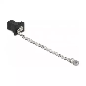Tapa antipolvo de fibra óptica con cadena DeLOCK 86847 conector SC negro